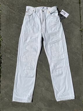 💎 Rare Grail: RE/DONE Reconstructed 90s Repair Jeans White 26 💎
